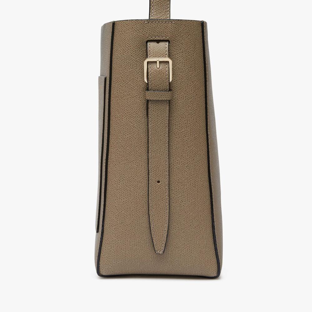 Valextra Borsetta a secchiello da Donna in Pelle Marrone | Valextra Soft Novità