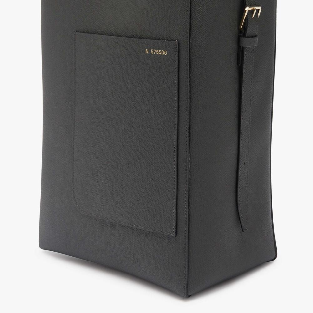 Valextra Borsa a secchiello da Donna Media in Pelle Grigia | Valextra Soft Sconto