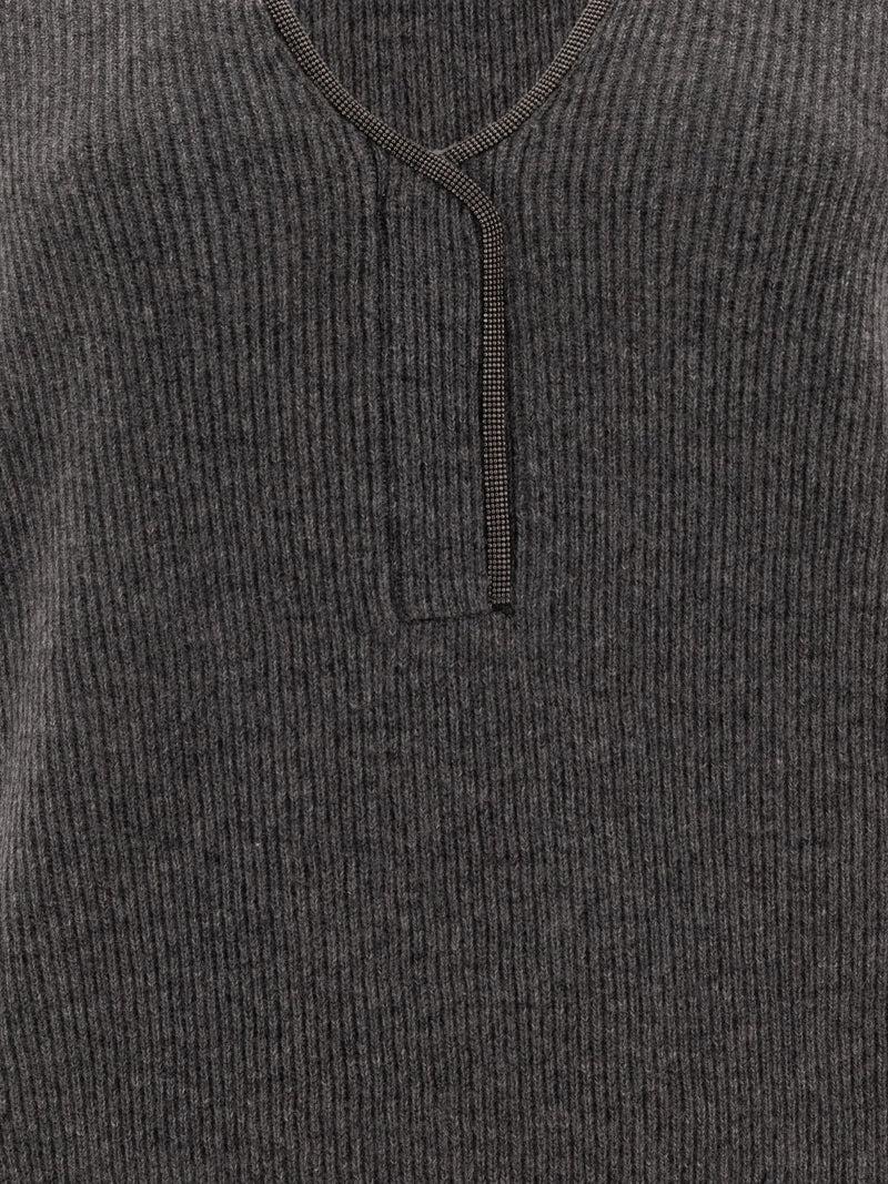 Vietti Brunello Cucinelli Maglione a costine in cashmere Sconto