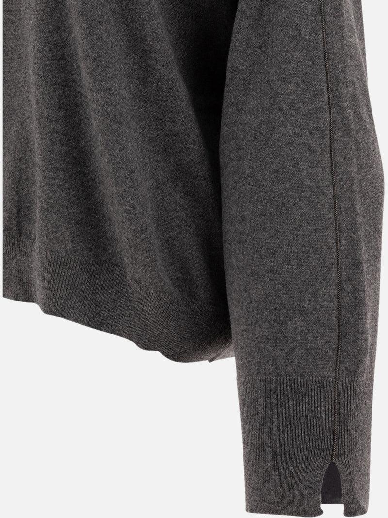 Vietti Brunello Cucinelli Maglione in cashmere con monili Offerta