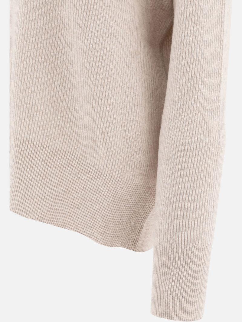 Vietti Brunello Cucinelli Maglione in cashmere con Precious Ribbed Collar Outlet