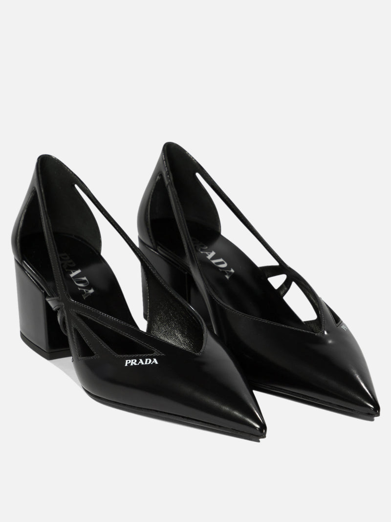 Vietti Prada Décolleté cut-out in pelle spazzolata Qualità Garantita