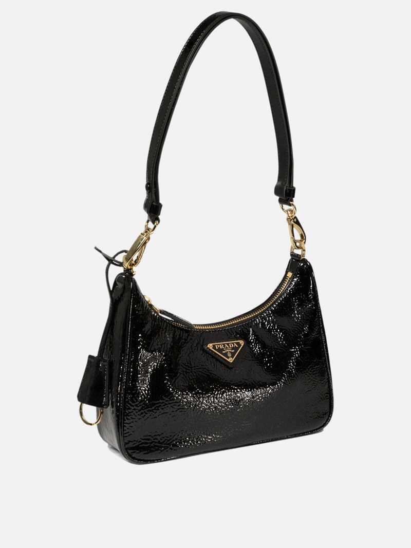 Vietti Prada Mini borsa "Prada Re-Edition" in vernice naplak Promozione Limitata