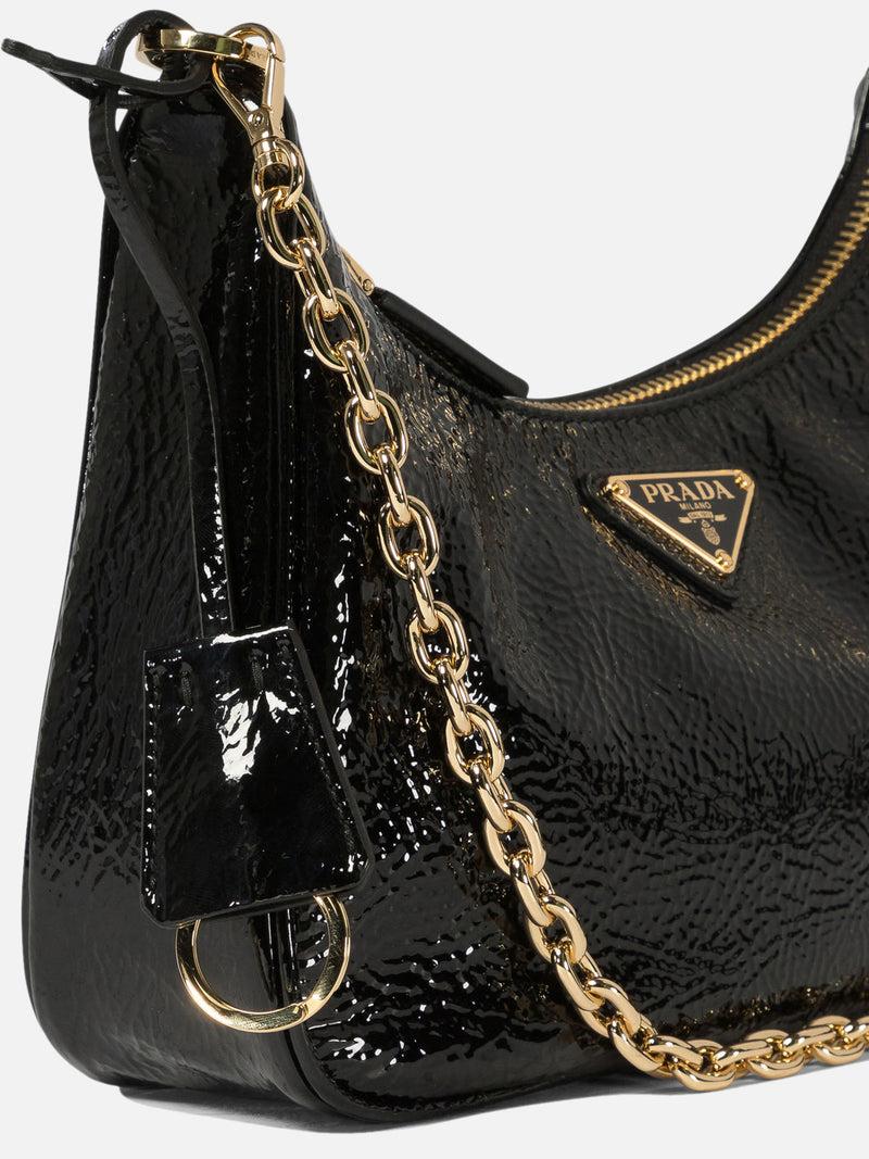 Vietti Prada Mini borsa "Prada Re-Edition" in vernice naplak Promozione Limitata