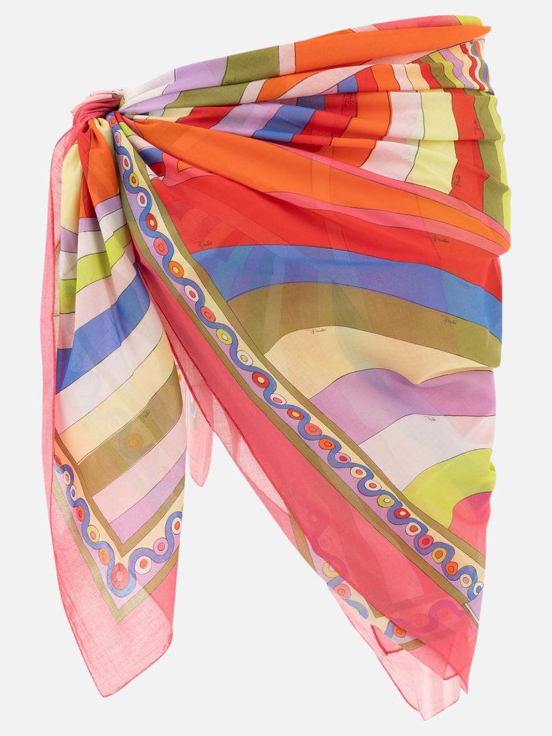 Vietti Pucci Sarong con stampa Iride e Onde Prezzo Ridotto
