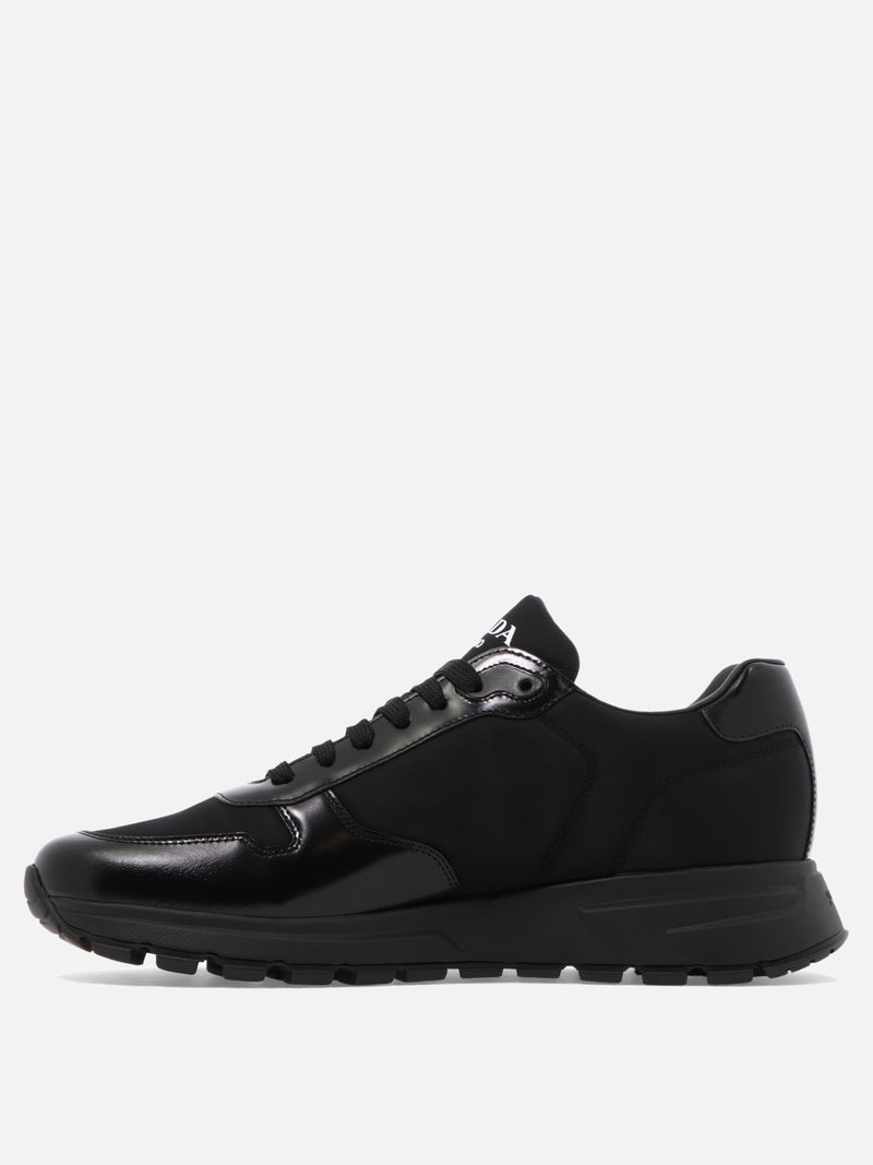 Vietti Prada Sneaker in pelle e Re-Nylon "PRAX 01" Vendita Calda