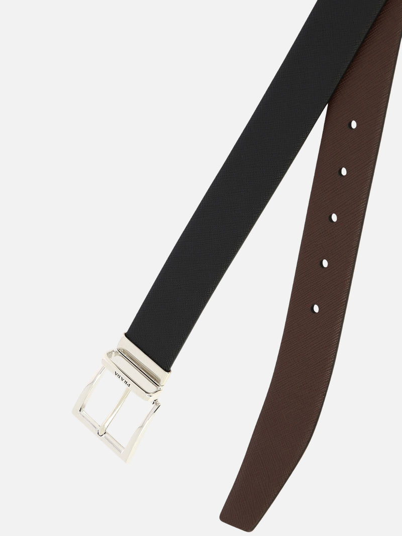 Vietti Prada Cintura reversibile in pelle Saffiano Fino Al -60%