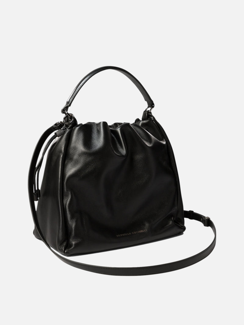 Vietti Brunello Cucinelli Borsa bucket in pelle Soft con monile Affare Del Giorno