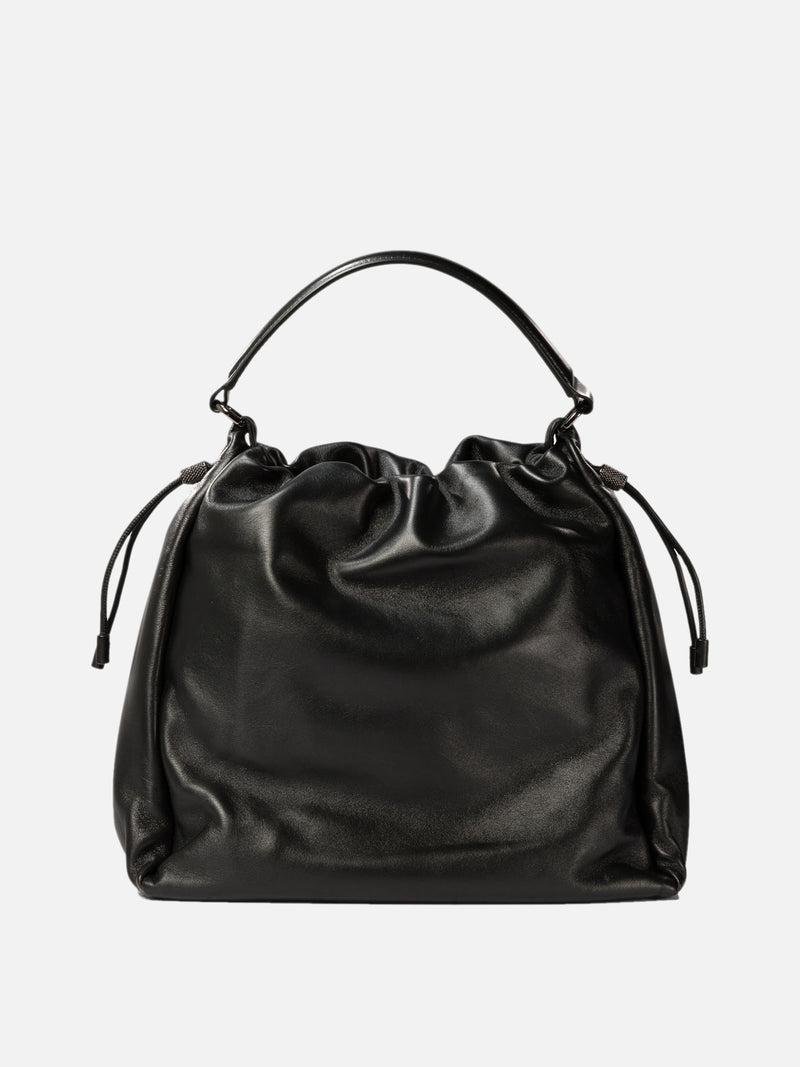 Vietti Brunello Cucinelli Borsa bucket in pelle Soft con monile Affare Del Giorno