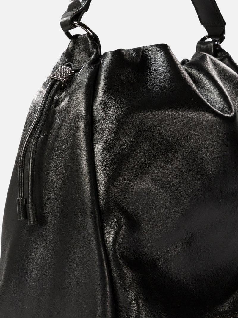 Vietti Brunello Cucinelli Borsa bucket in pelle Soft con monile Affare Del Giorno