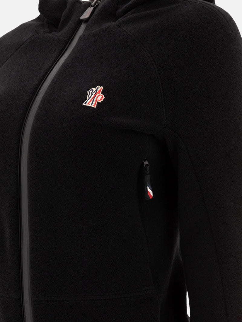 Vietti Moncler Grenoble Giacca in pile con cappuccio e zip Shopping Online