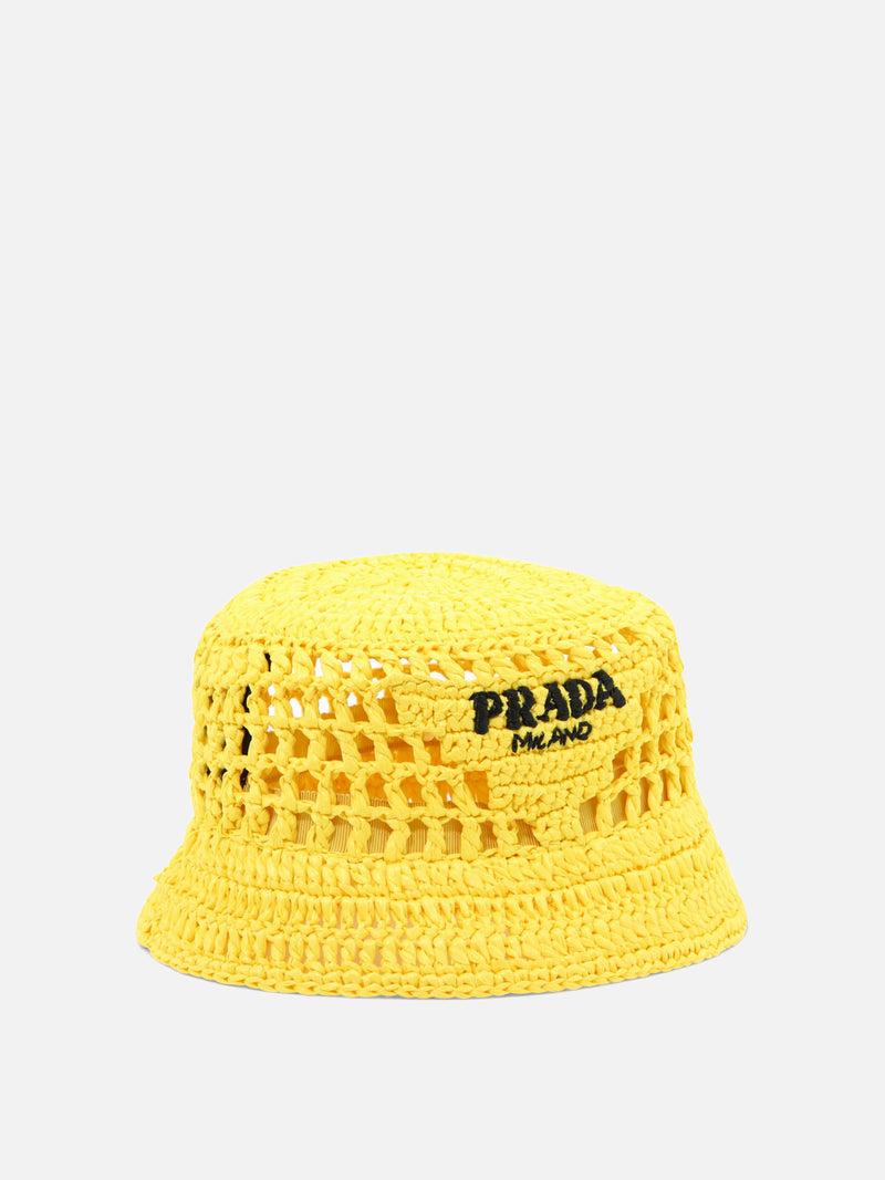 Vietti Prada Cappello da pescatore in rafia Prezzo Ridotto