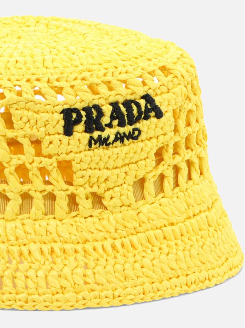 Vietti Prada Cappello da pescatore in rafia Prezzo Ridotto