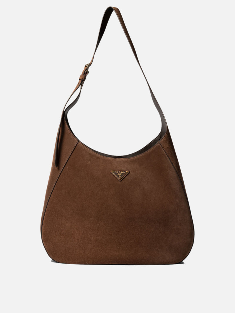 Vietti Prada Borsa hobo in pelle scamosciata