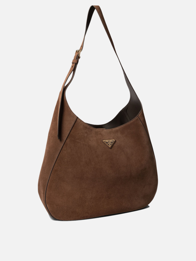 Vietti Prada Borsa hobo in pelle scamosciata Saldi