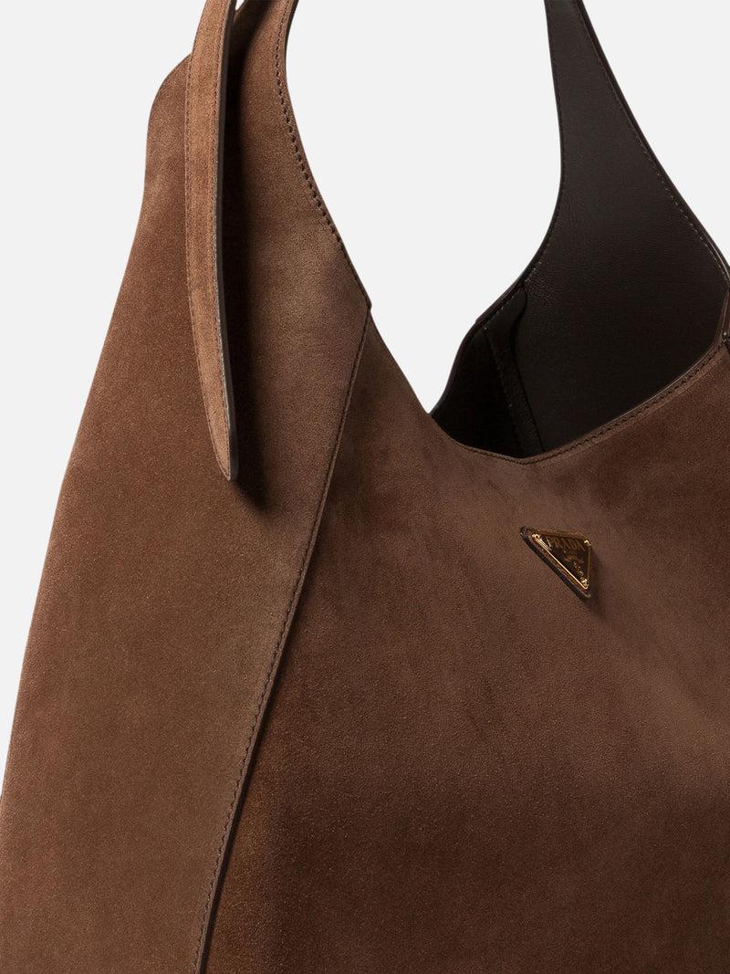 Vietti Prada Borsa hobo in pelle scamosciata Saldi