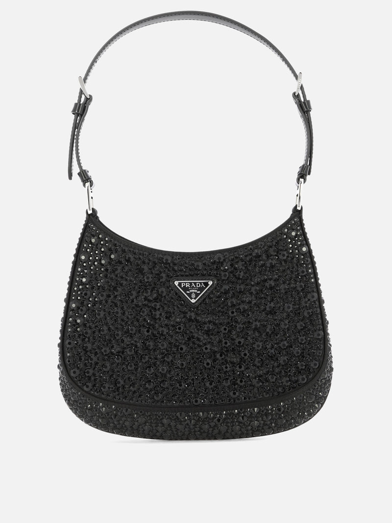 Vietti Prada Borsa "Prada Cleo" in raso con cristalli