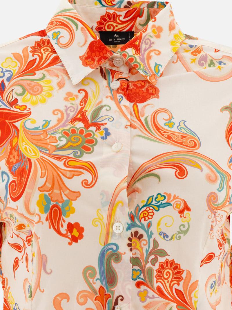 Vietti Etro Camicia in popeline con stampa Paisley Trasporto libero internazionale
