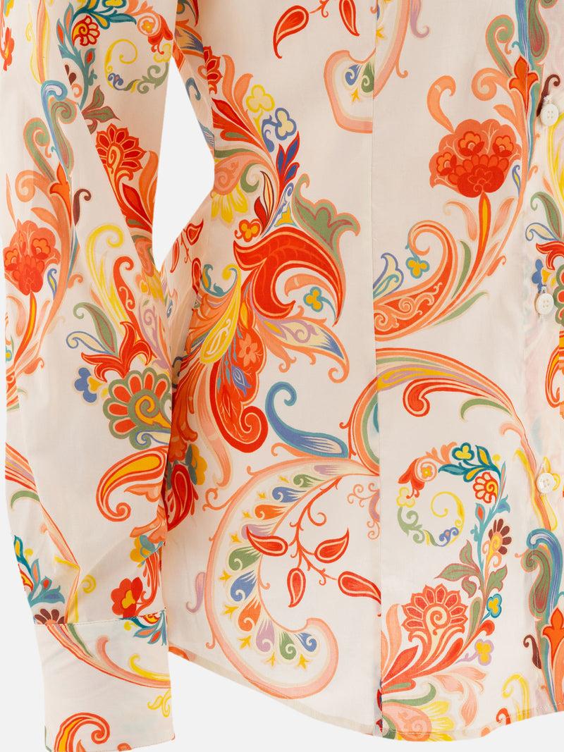 Vietti Etro Camicia in popeline con stampa Paisley Trasporto libero internazionale