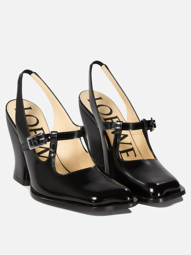Vietti Loewe Décolleté slingback "Onda" in pelle di vitello spazzolata In Linea