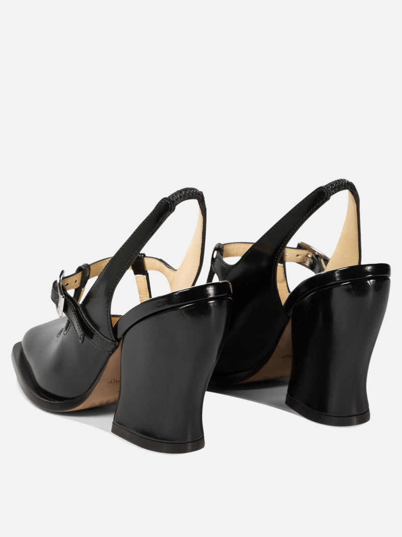 Vietti Loewe Décolleté slingback "Onda" in pelle di vitello spazzolata In Linea