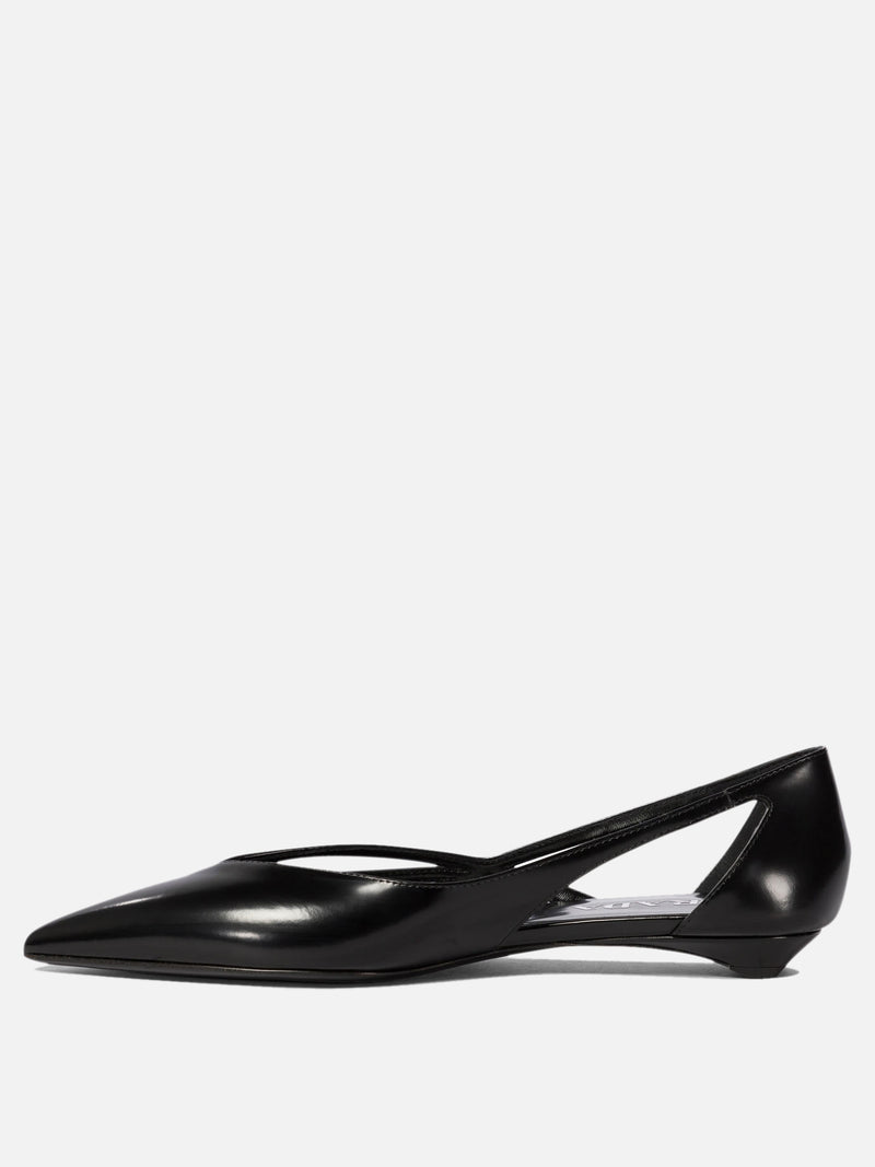 Vietti Prada Ballerine cut-out in pelle spazzolata Pezzi Unici