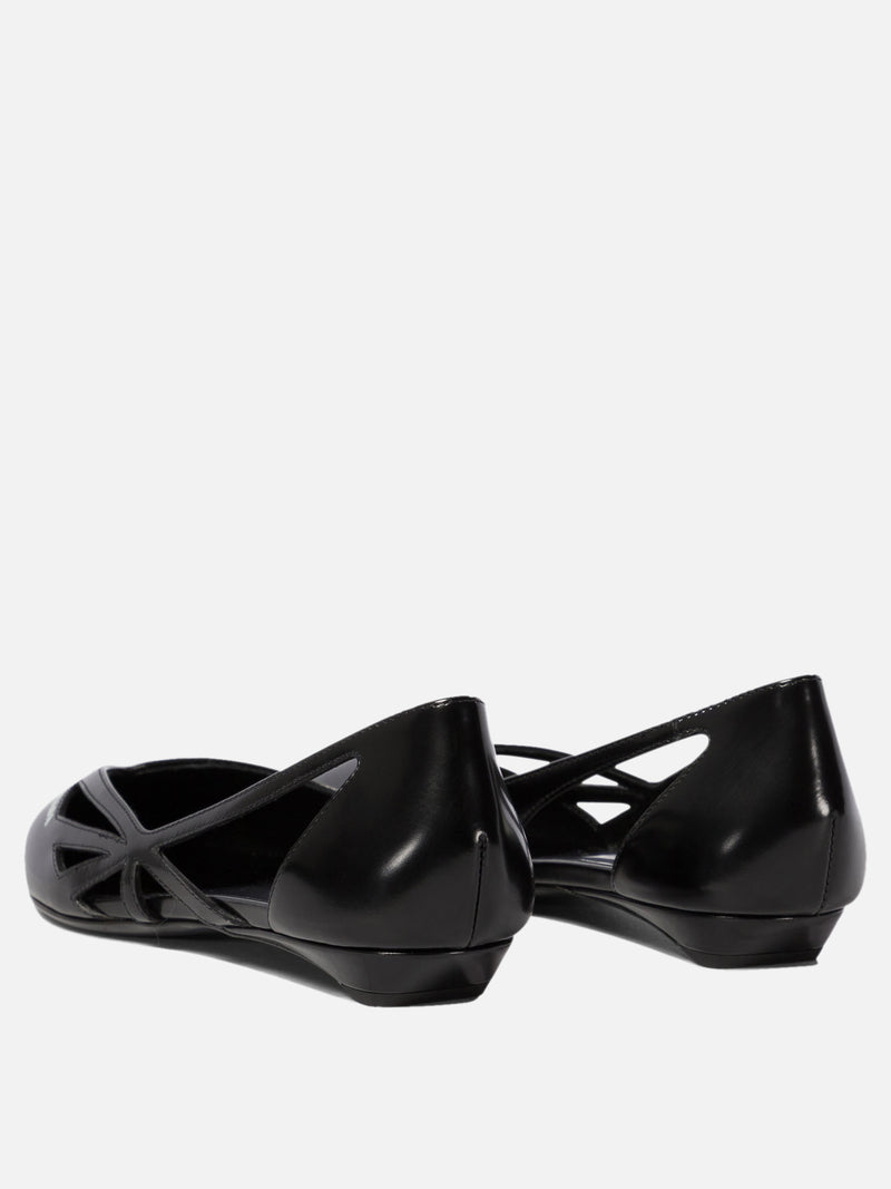 Vietti Prada Ballerine cut-out in pelle spazzolata Pezzi Unici
