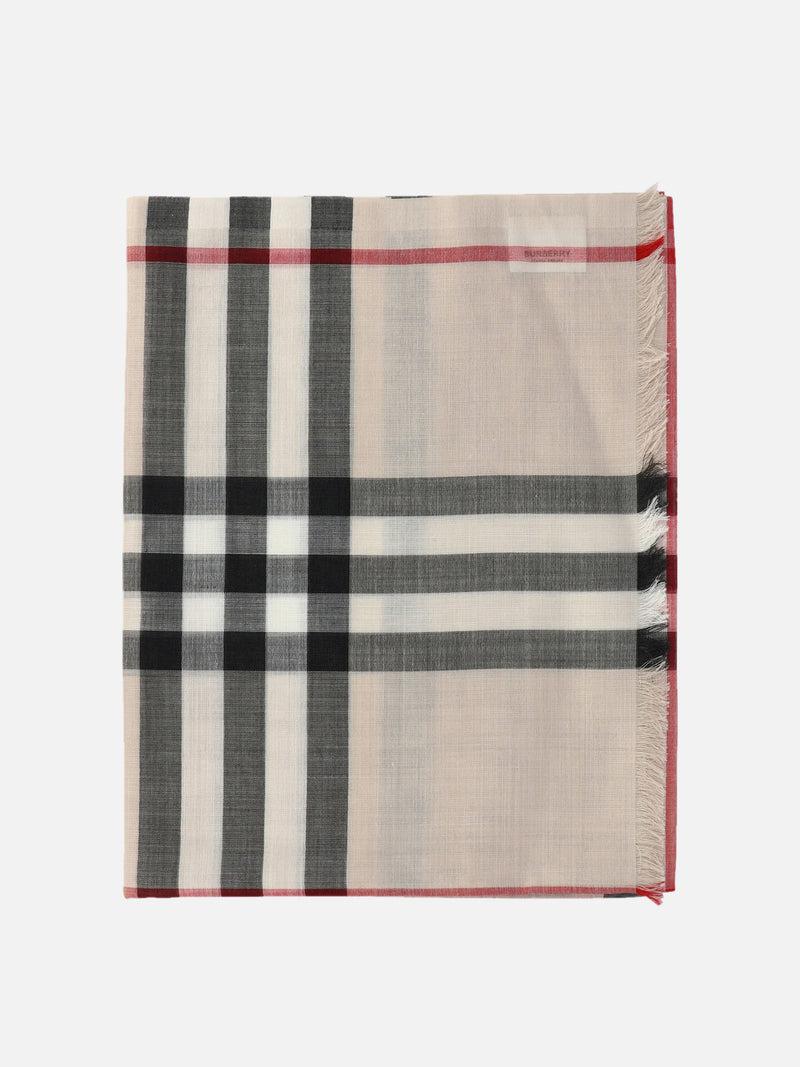 Vietti Burberry Sciarpa in lana e seta Check
