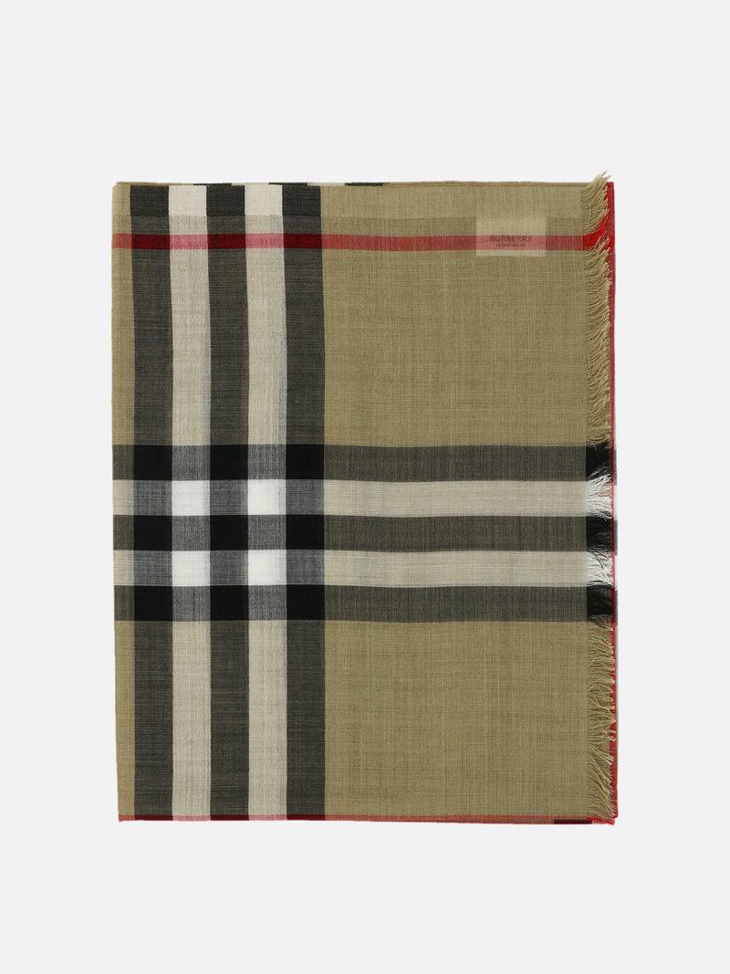 Vietti Burberry Sciarpa in lana e seta Check