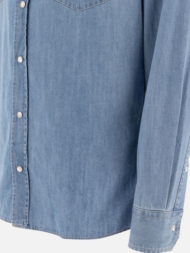 Vietti Brunello Cucinelli Camicia in denim stile western Outlet