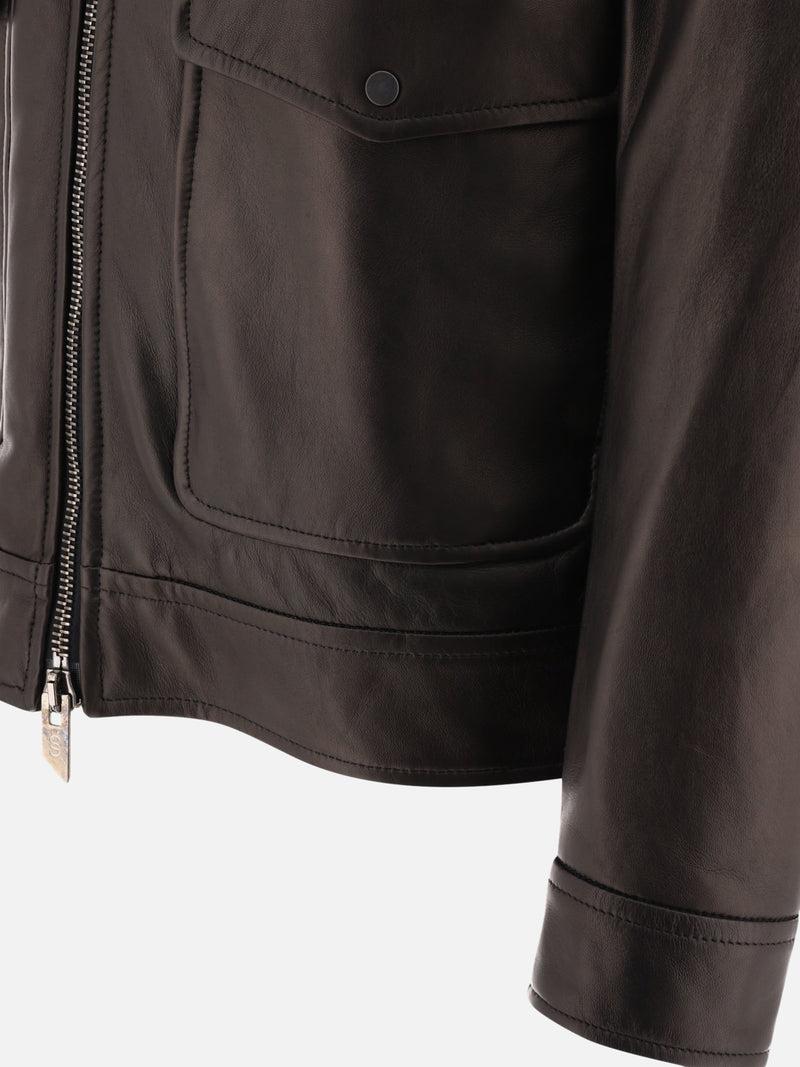 Vietti Salvatore Santoro Giacca in pelle stile biker Offerta per la Festa della Mamma