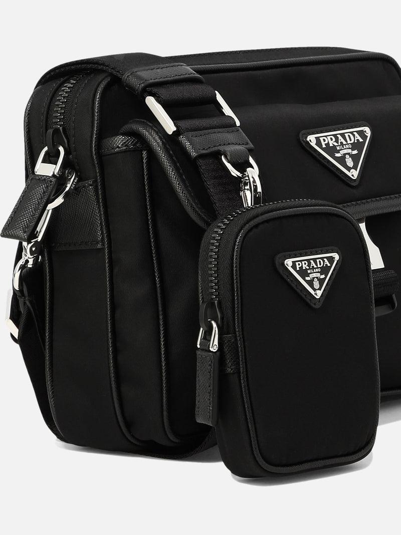 Vietti Prada Borsa a tracolla in Re-Nylon e Saffiano Online Outlet