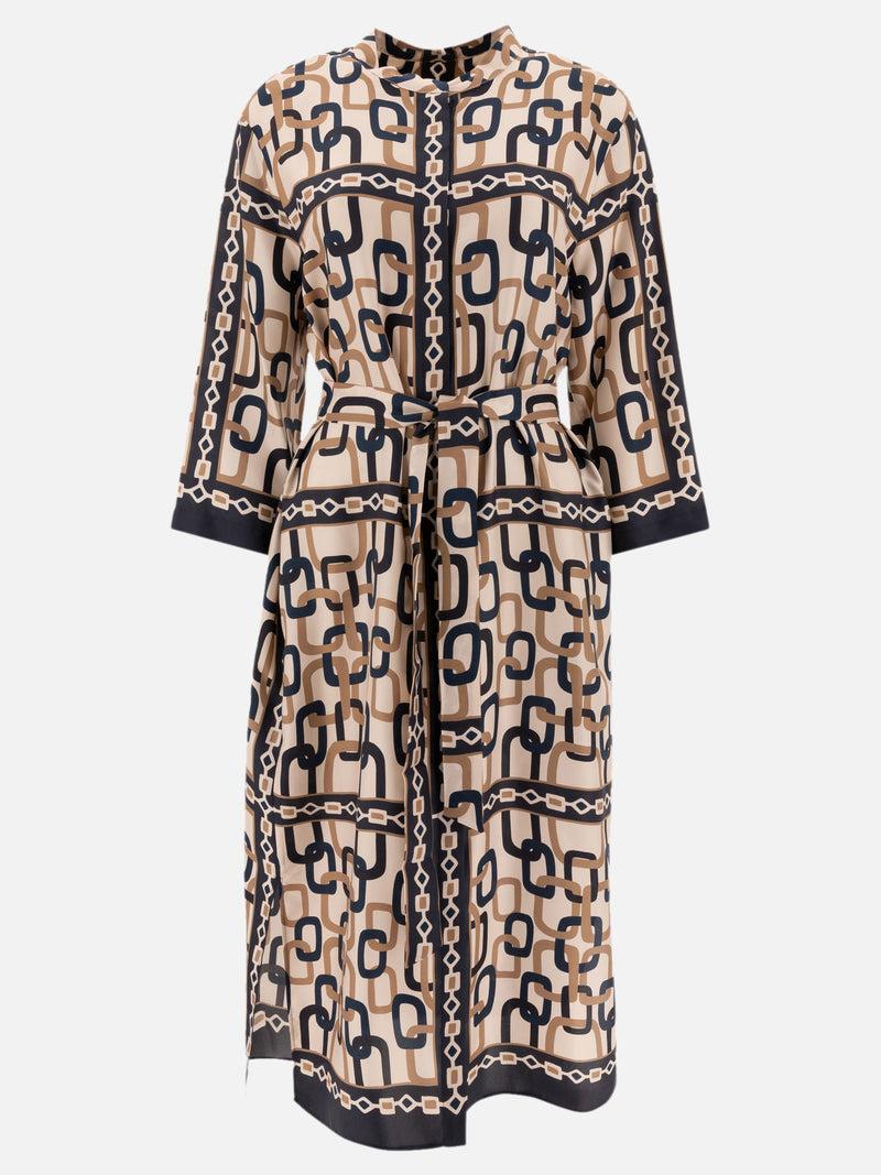 Vietti Max Mara Timeless Abito in twill di seta stampata Offerta settimanale