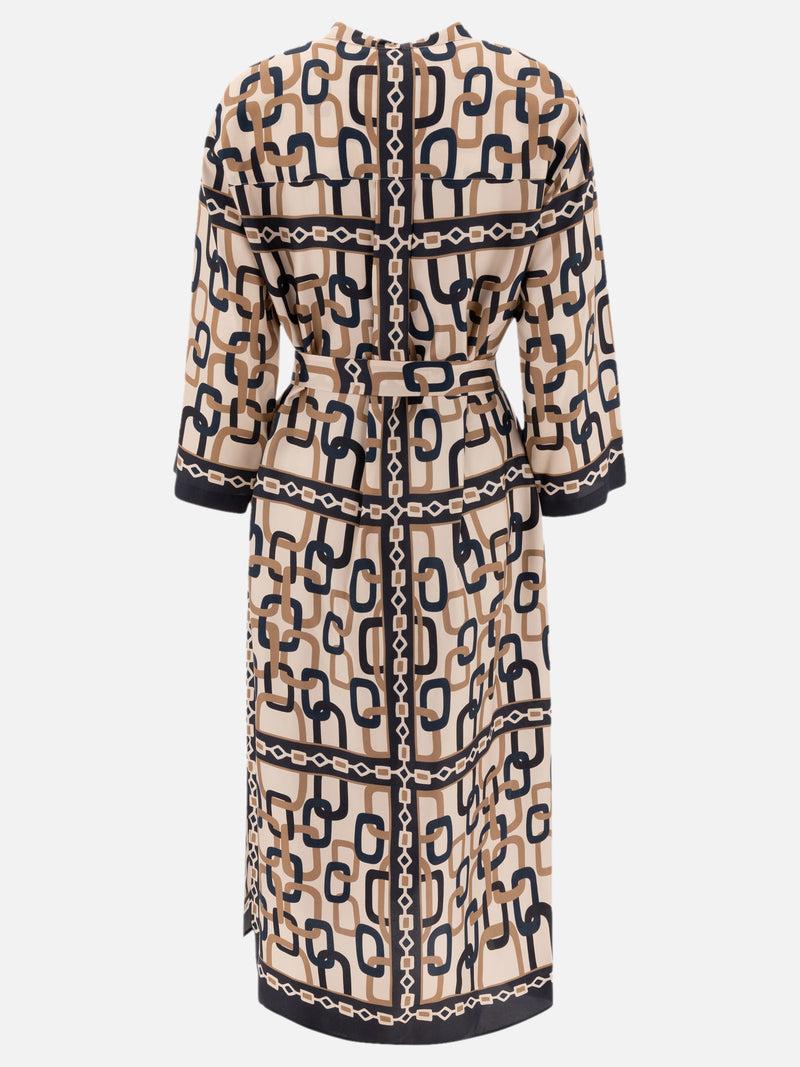 Vietti Max Mara Timeless Abito in twill di seta stampata Offerta settimanale