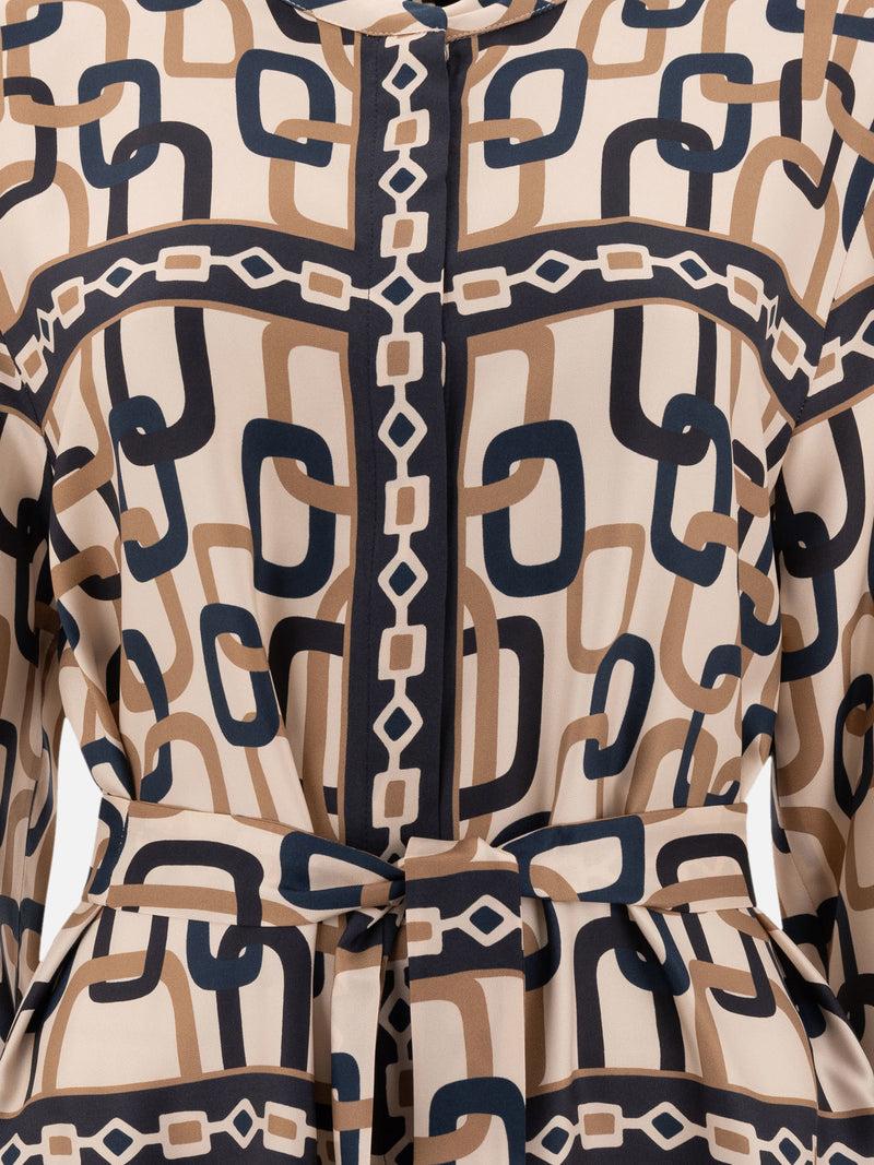 Vietti Max Mara Timeless Abito in twill di seta stampata Offerta settimanale