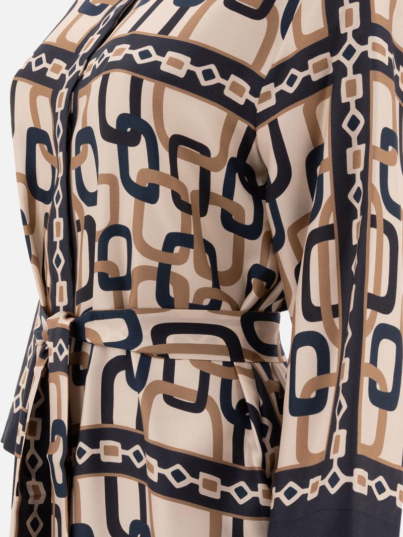 Vietti Max Mara Timeless Abito in twill di seta stampata Offerta settimanale