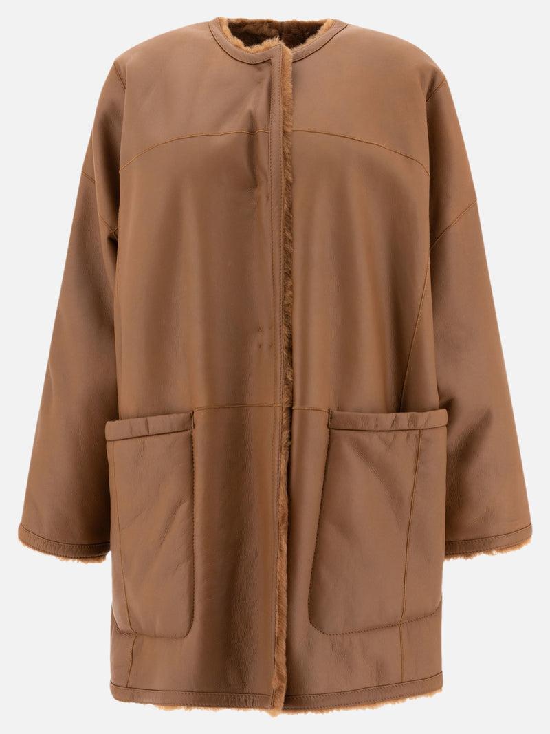 Vietti Max Mara Atelier Cappotto reversibile in shearling Lacon Rilascio limitato