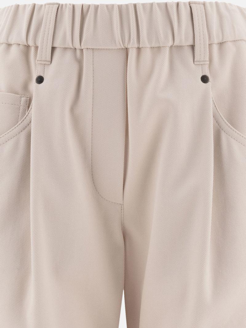 Vietti Brunello Cucinelli Pantaloni baggy "Shiny Bartack" Sostegno trimestrale