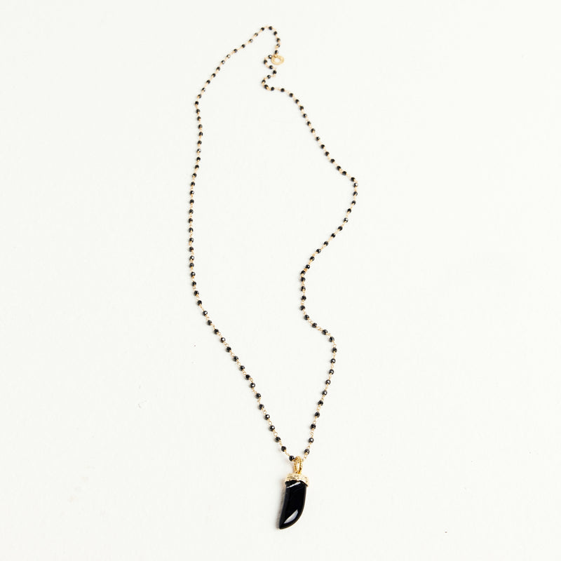 ALMALA COLLANA CORNO | NERO Vendita Calda