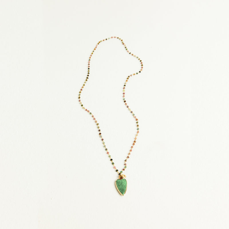 ALMALA COLLANA TORMALINA CUORE - VERDE