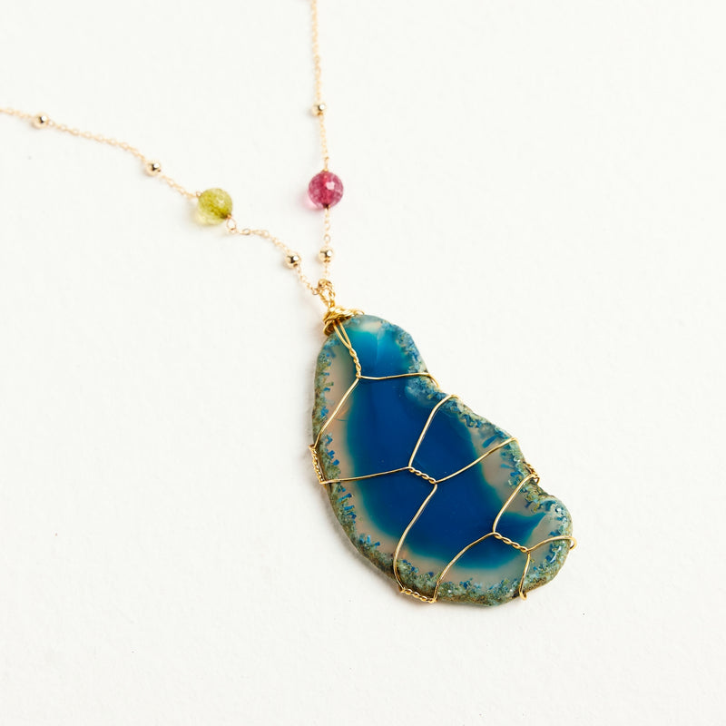 ALMALA COLLANA AGATA | BLU Qualità Garantita