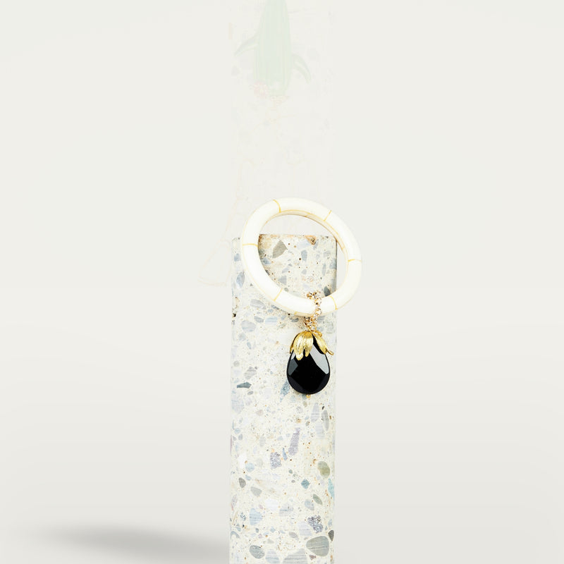 ALMALA BRACCIALE DROP STONE IVORY | NERO