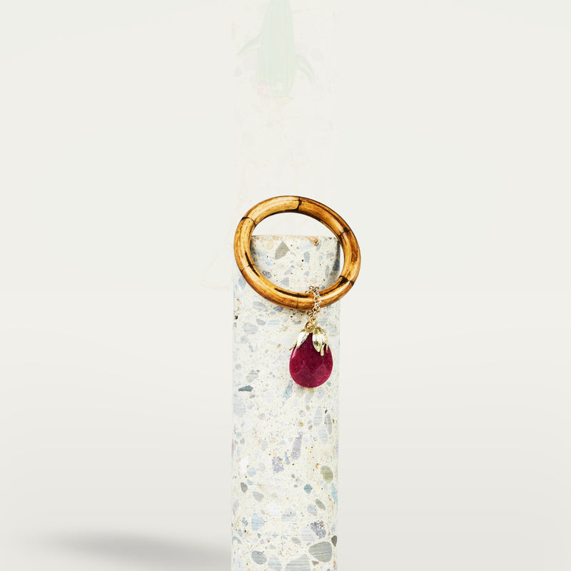 ALMALA BRACCIALE DROP STONE NATURAL | BORDEAUX Sconto