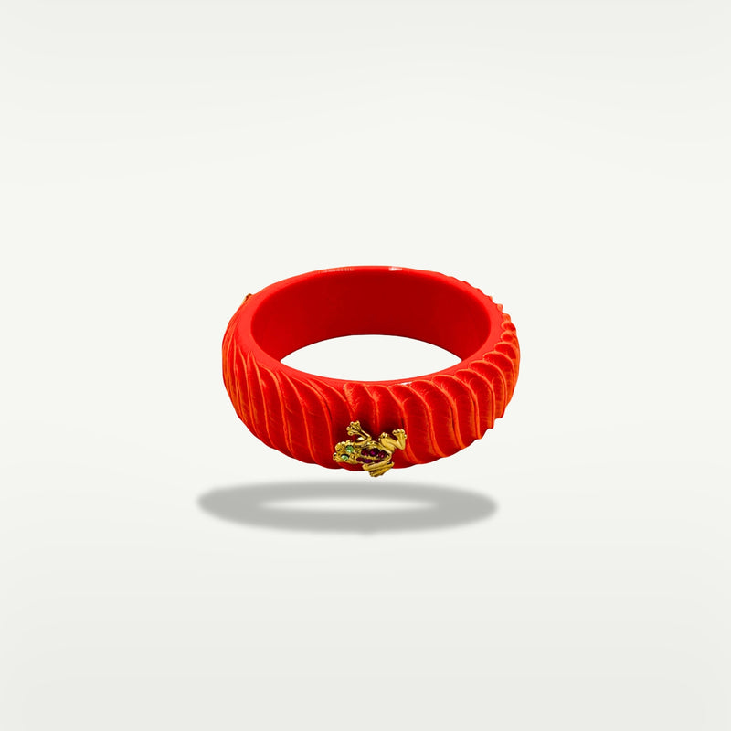 ALMALA BRACCIALE ACETATE FROG | ARANCIONE Promozione Limitata