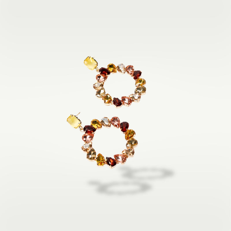 ALMALA ORECCHINO CIRCLE STRASS | NATURALE Hotsell