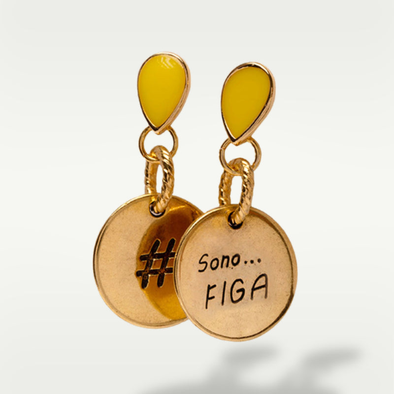 ALMALA ORECCHINO #SENTIMENT | GIALLO Spedizione Gratuita
