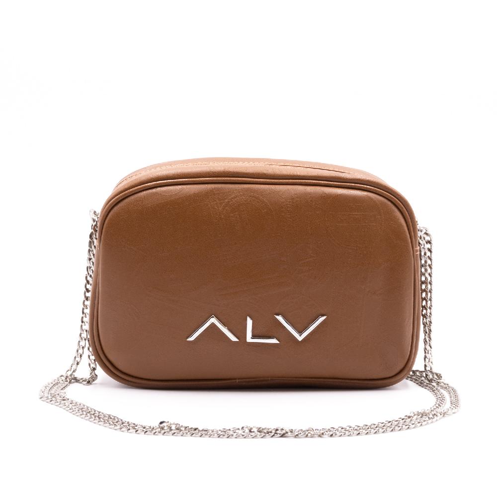 Alv by alviero martini Borsa a tracolla in pelle con stampa – ALVBT300X Pezzi Unici
