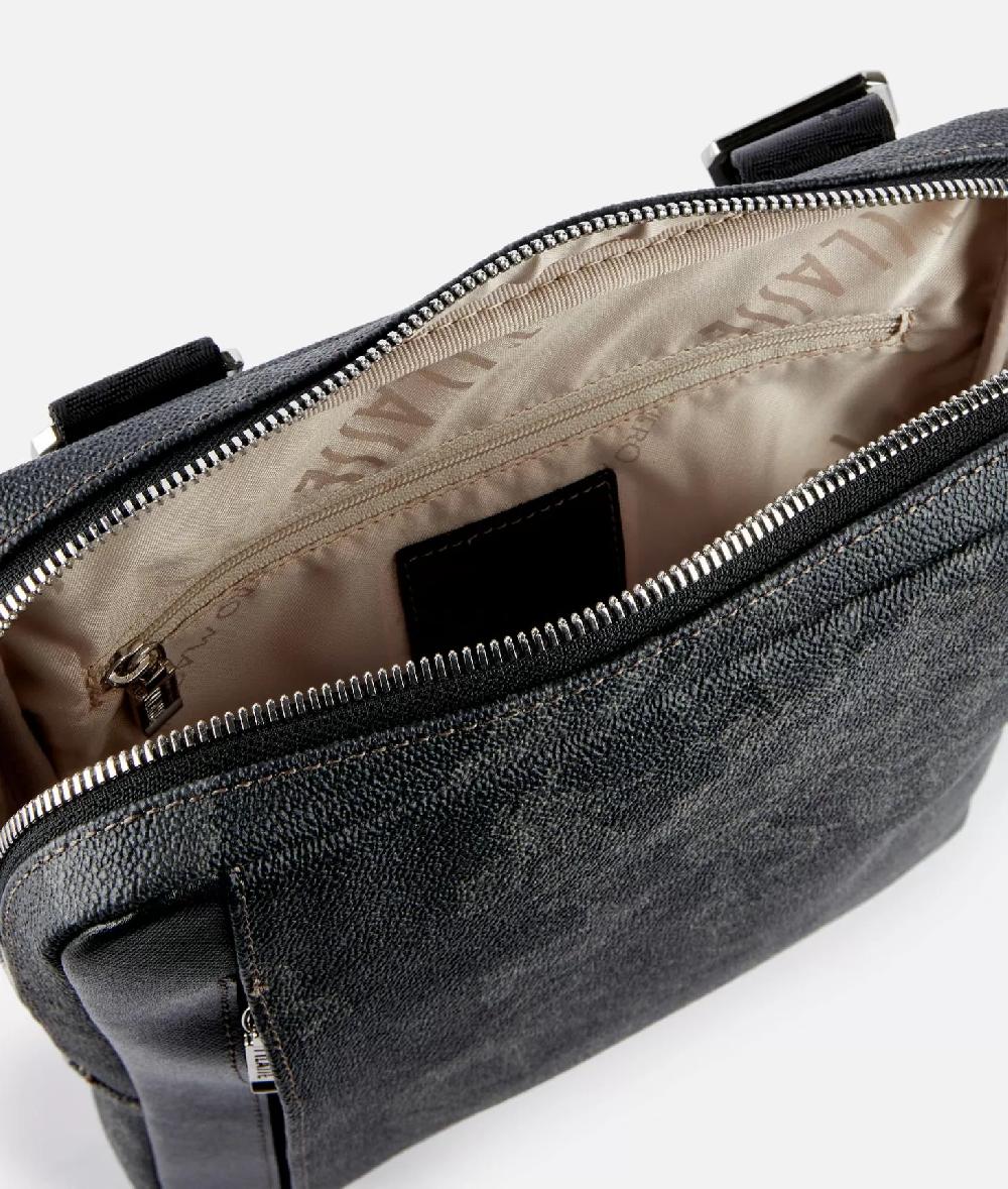 Alviero martini 1a classe Geo Black tracolla con nastro Saldi Di Fabbrica