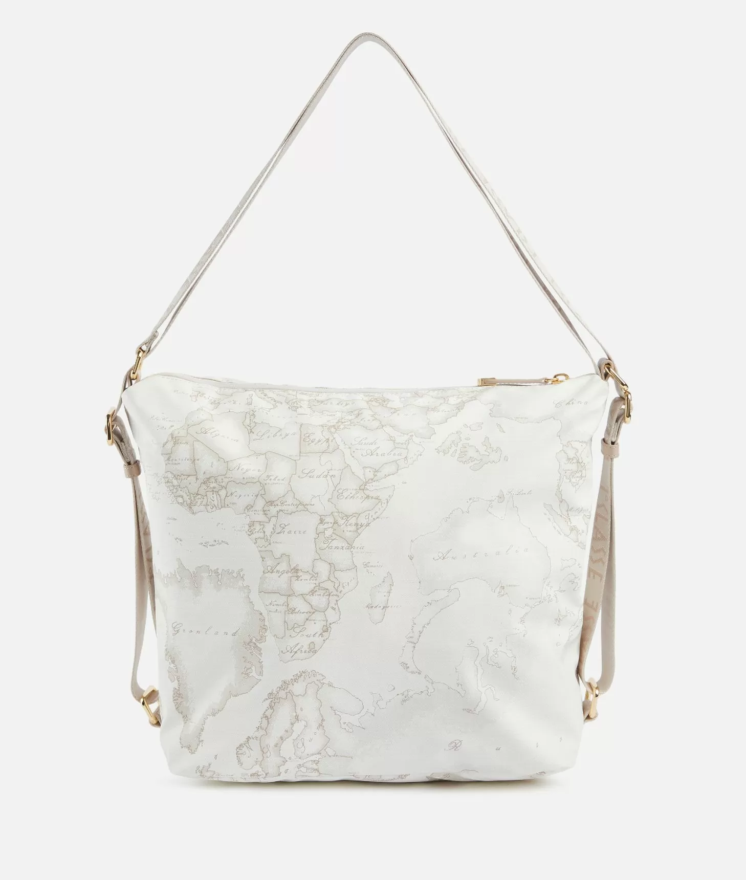 Alviero martini 1a classe Geo Soft White borsa hobo doppia portabilità Nuovo