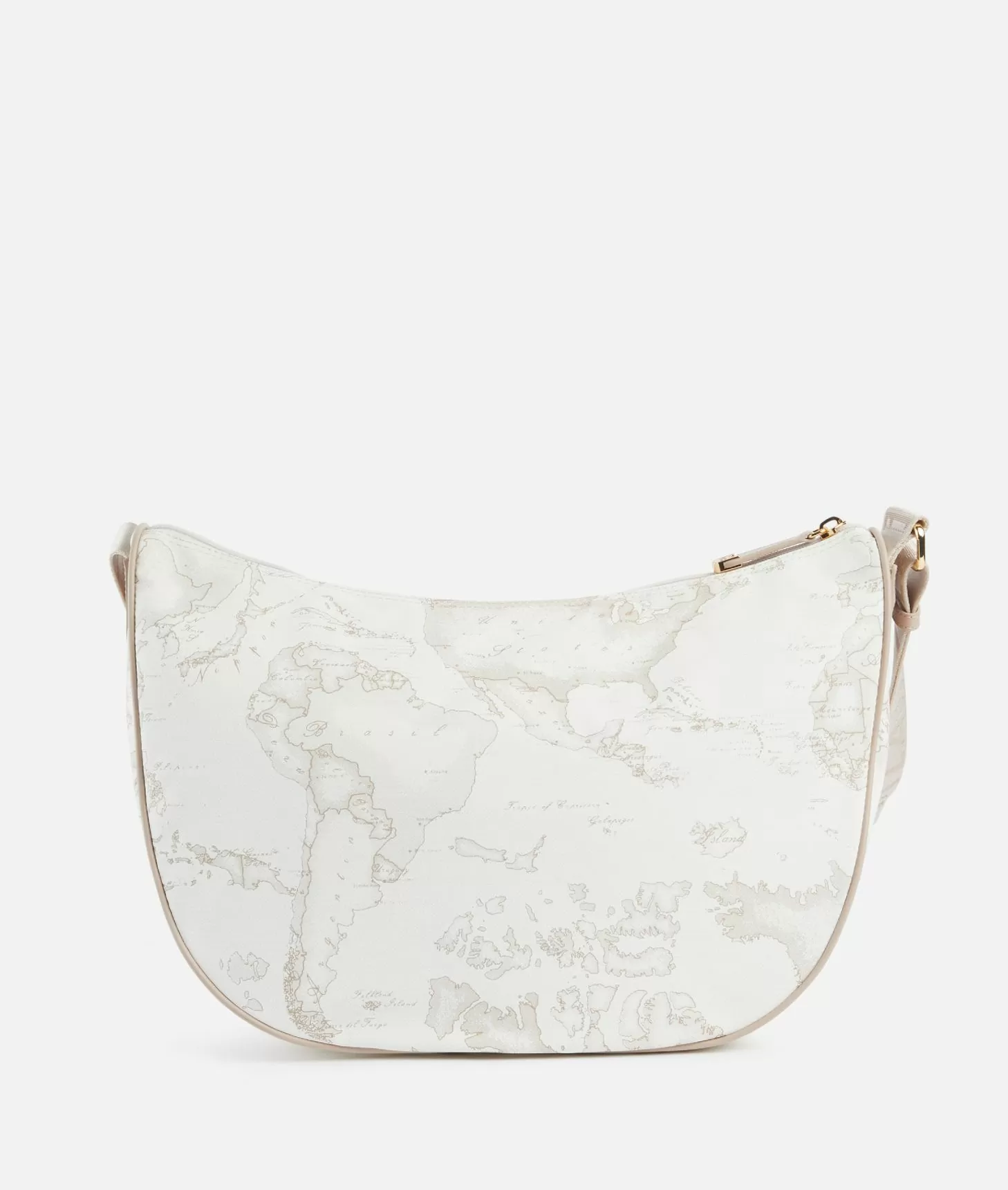 Alviero martini 1a classe Geo Soft White tracolla a mezzaluna grande Spedizione Gratuita